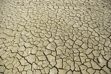 Dry soil due to drought