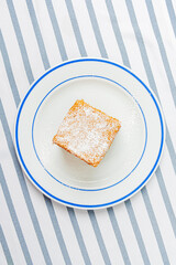 honey cake on the plate