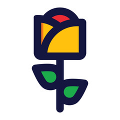 springtime season icon style elements