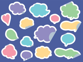 ステッカー風吹き出しセット