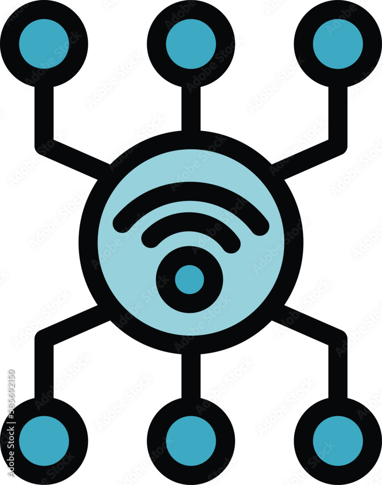 Poster wifi network icon. outline wifi network vector icon for web design isolated on white background colo