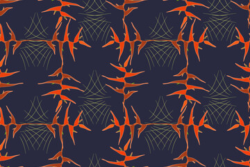 Forest palm leaf seamless pattern.Tropical jungle leaves. Exotic plants, vector illustration Modern pattern seamless hand drawing design for fabric interior, textile, wallpaper, gift paper wrap etc.