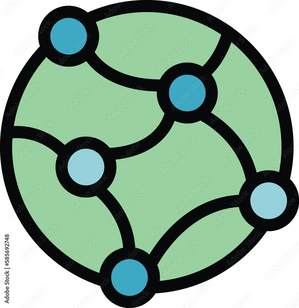 Poster global internet network icon. outline global internet network vector icon for web design isolated on