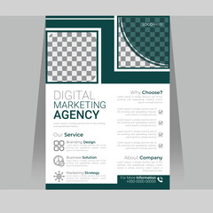 Digital marketing agency business flyer design creative idea 