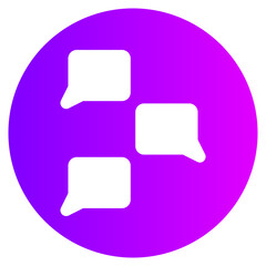 dialogue gradient icon