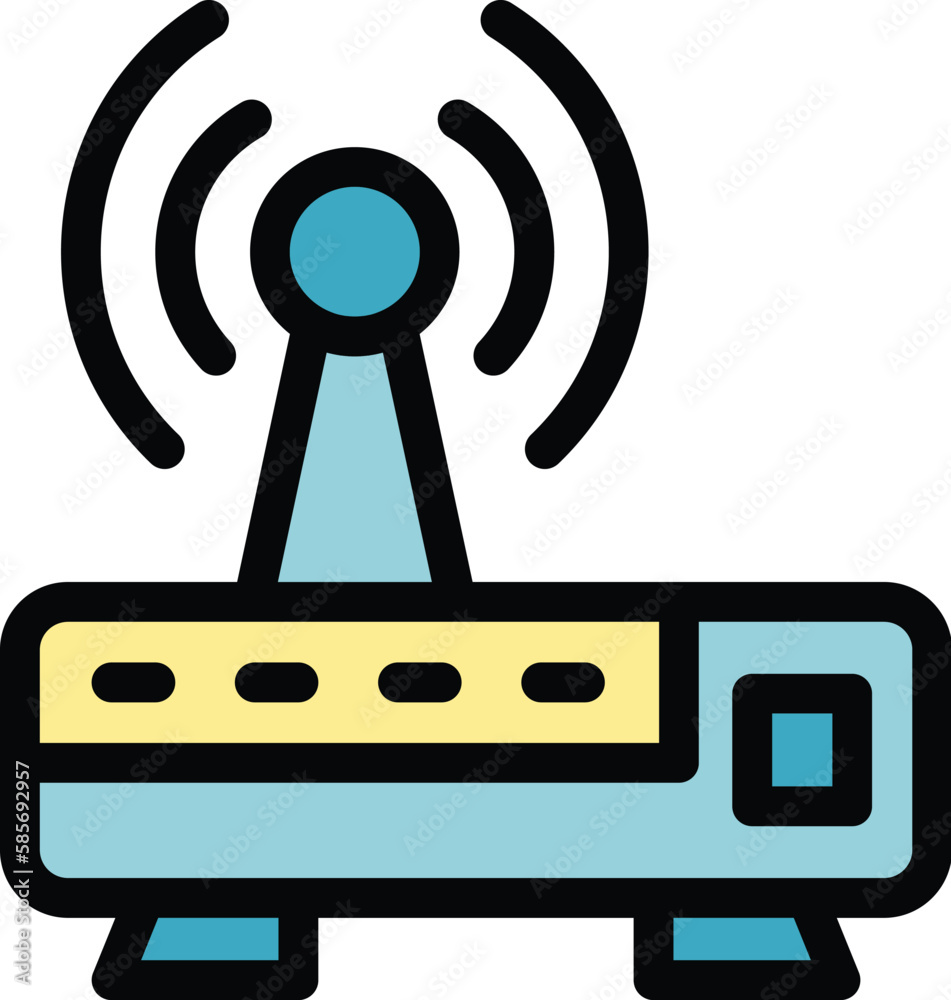 Poster internet router icon. outline internet router vector icon for web design isolated on white backgroun