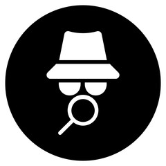 detective glyph icon