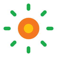 springtime season icon style elements