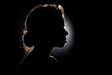 Woman face silhouette, generative ai