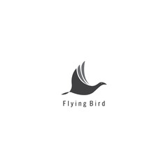 flying bird nature logo abstract design vector illustration