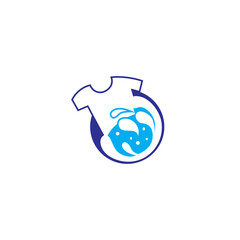 laundry logo washing clothes abstract vector illustration circle design
