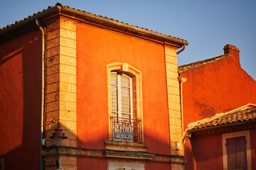 Scenic view of streets of Roussillon, Provence, France