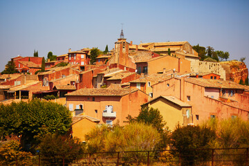 Scenic view of streets of Roussillon, Provence, France