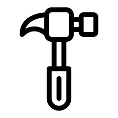 hammer line icon