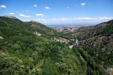 Fototapeta na wymiar vue depuis la forteresse Asens, Bulgarie