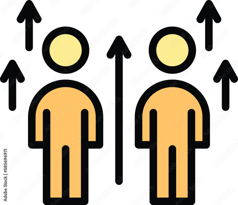 Poster human resources level up icon. outline human resources level up vector icon for web design isolated 