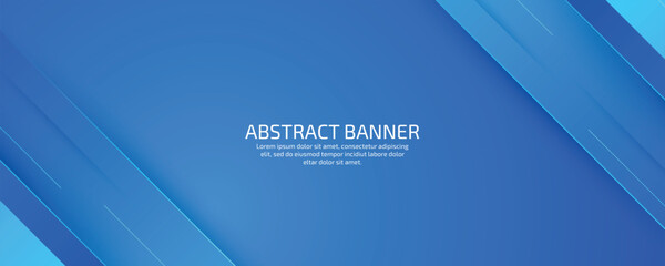 Geometric business style presentation banner design