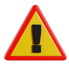 warning sign 3d icon