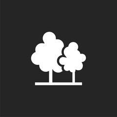  Tree brand logo design element icon isolated on black background