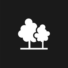  Tree brand logo design element icon isolated on black background