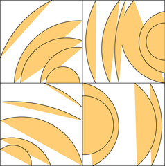 Vector illustration sketch of classic modern rug motif