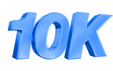 10K Follower Blue Number 