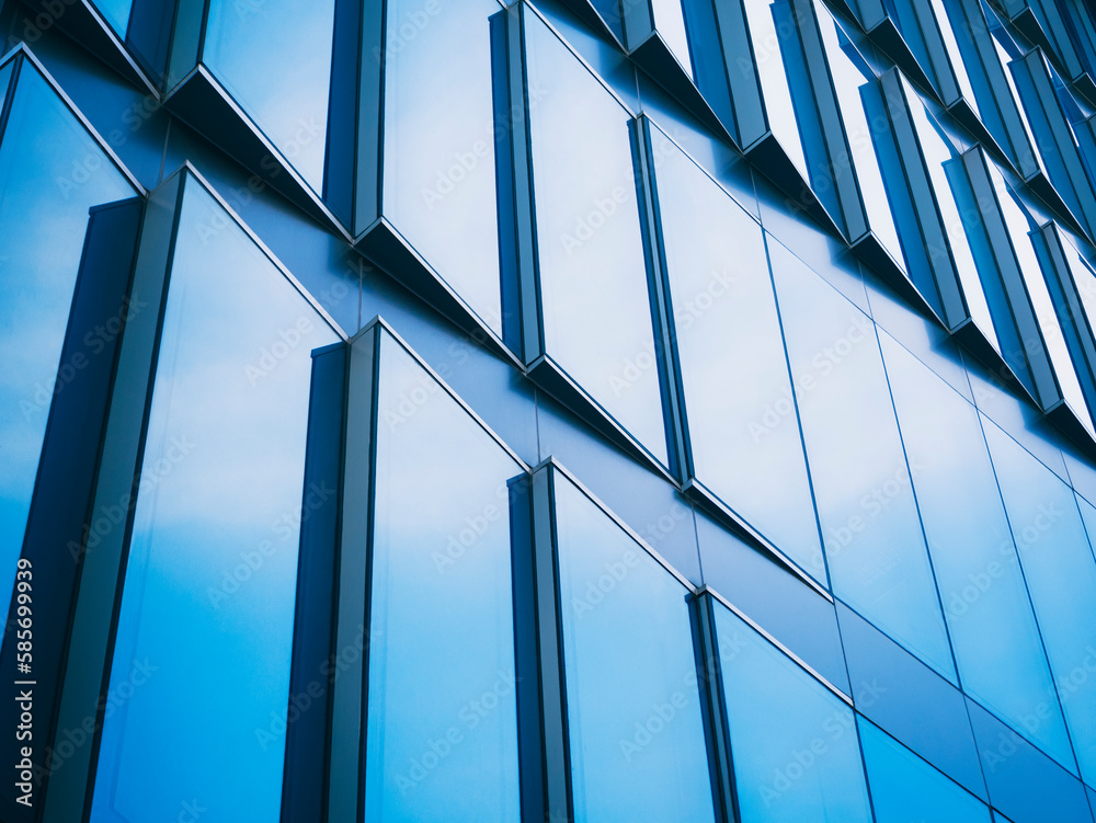 Aufkleber glass facade pattern modern building architecture details