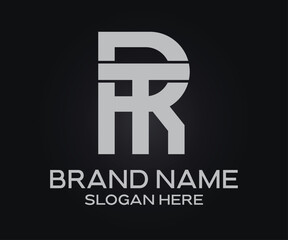 R T initial letter logo design template