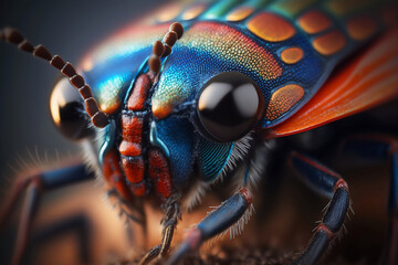 dragonfly close up, Generative AI