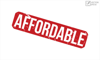 Affordable grunge rubber stamp on white background. Affordable Rubber Stamp.