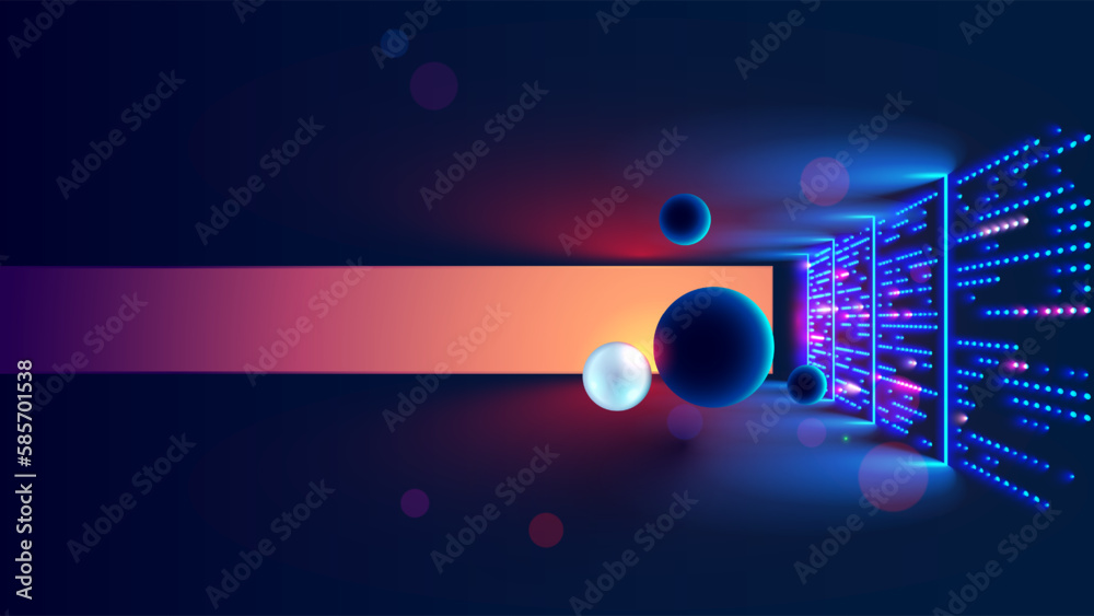 Aufkleber data center or cloud storage concept. abstract design interior of server room in data center. futuri