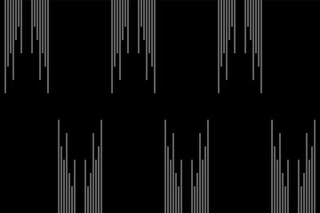 Vertical stripe of pattern. Design regular lines white and black color. Design print for illustration, texture, textile, wallpaper, background. Set 9