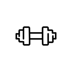 Simple dumbbell line icon. Stroke pictogram. Vector illustration isolated on a white background. Premium quality symbol. Vector sign for mobile app and web sites.