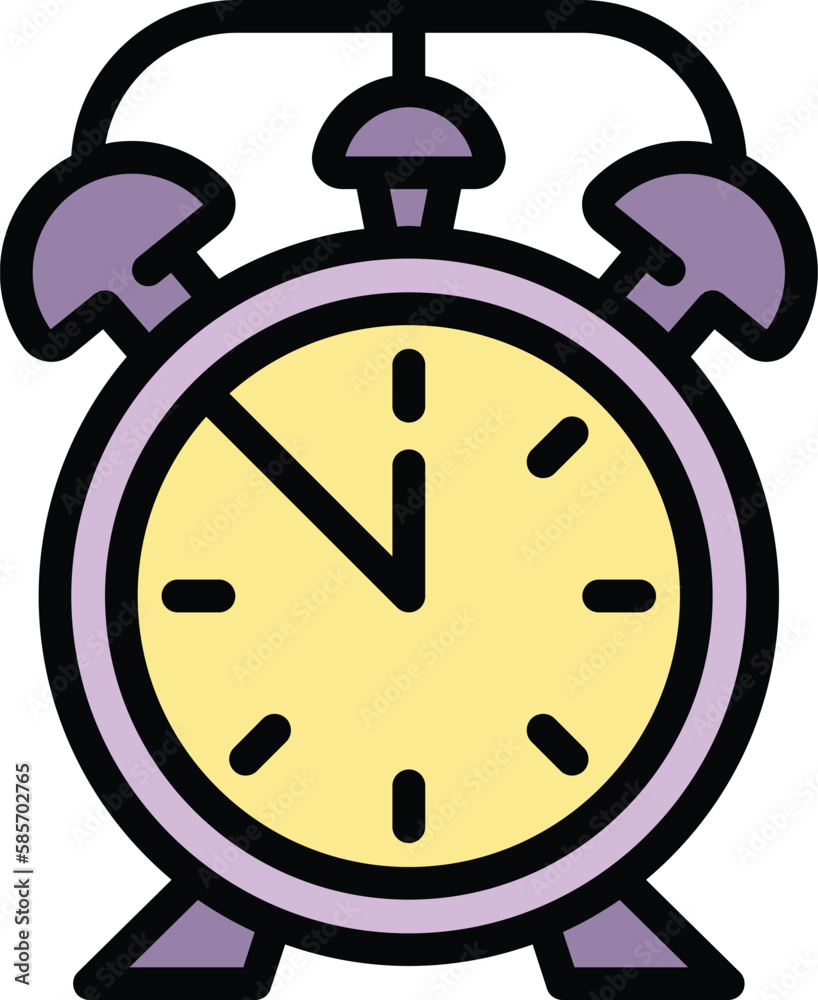 Poster alarm clock icon. outline alarm clock vector icon for web design isolated on white background color 