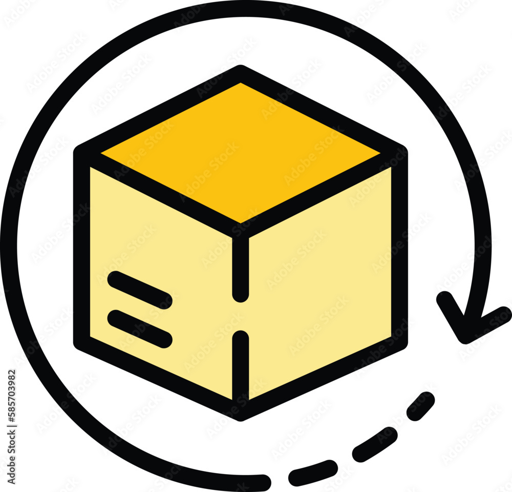 Poster replace box icon. outline replace box vector icon for web design isolated on white background color 