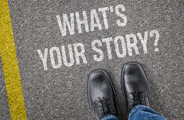 Text on the road - Whats your story