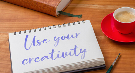  Notepad on a desk - Use your creativity