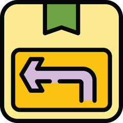 Return option icon. Outline Return option vector icon for web design isolated on white background color flat