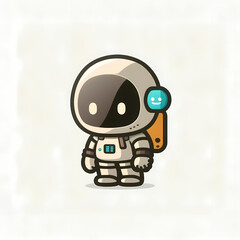 Fototapeta premium Astronaut Logo/Symbol. Generative AI