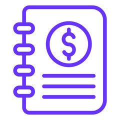 Vector Design Accounting Book Icon Style
