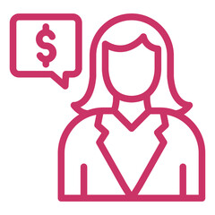 Vector Design Female Advisor Icon Style