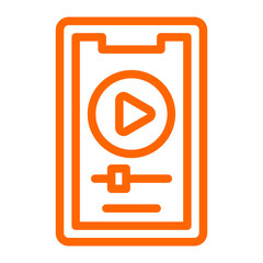 Obraz premium Vector Design Mobile Video Icon Style
