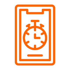 Vector Design Mobile Stopwatch Icon Style
