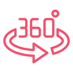 Vector Design 360 Degrees Icon Style