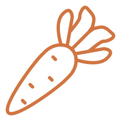 Vector Design Carrots Icon Style