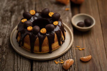bundt cake moelleux gâteau fondant fait maison aux agrumes orange kumquat chocolat