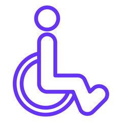 Vector Design Disabled Sign Icon Style