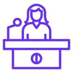 Vector Design Press Secretary Icon Style