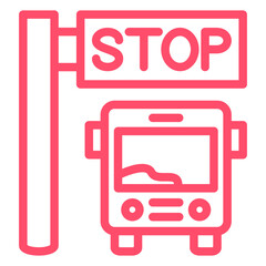 Vector Design Bus Stop Icon Style