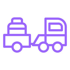 Vector Design Baggage Truck Icon Style